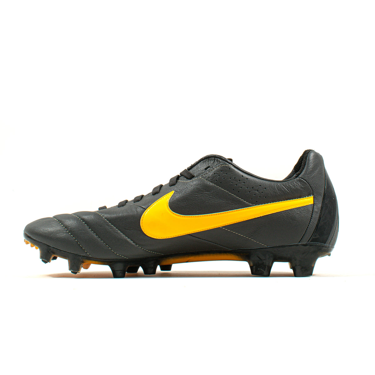Nike Tiempo Legend IV Grey Yellow FG – Classic Soccer Cleats