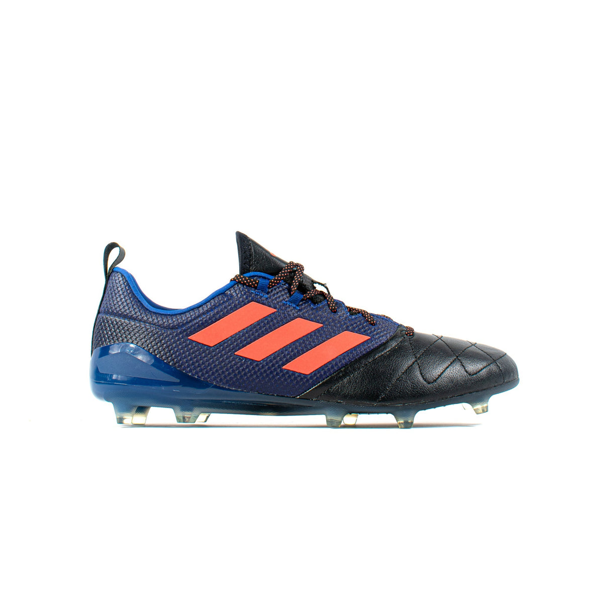 Adidas Ace 17.1 Leather Black Blue FG – Classic Soccer Cleats