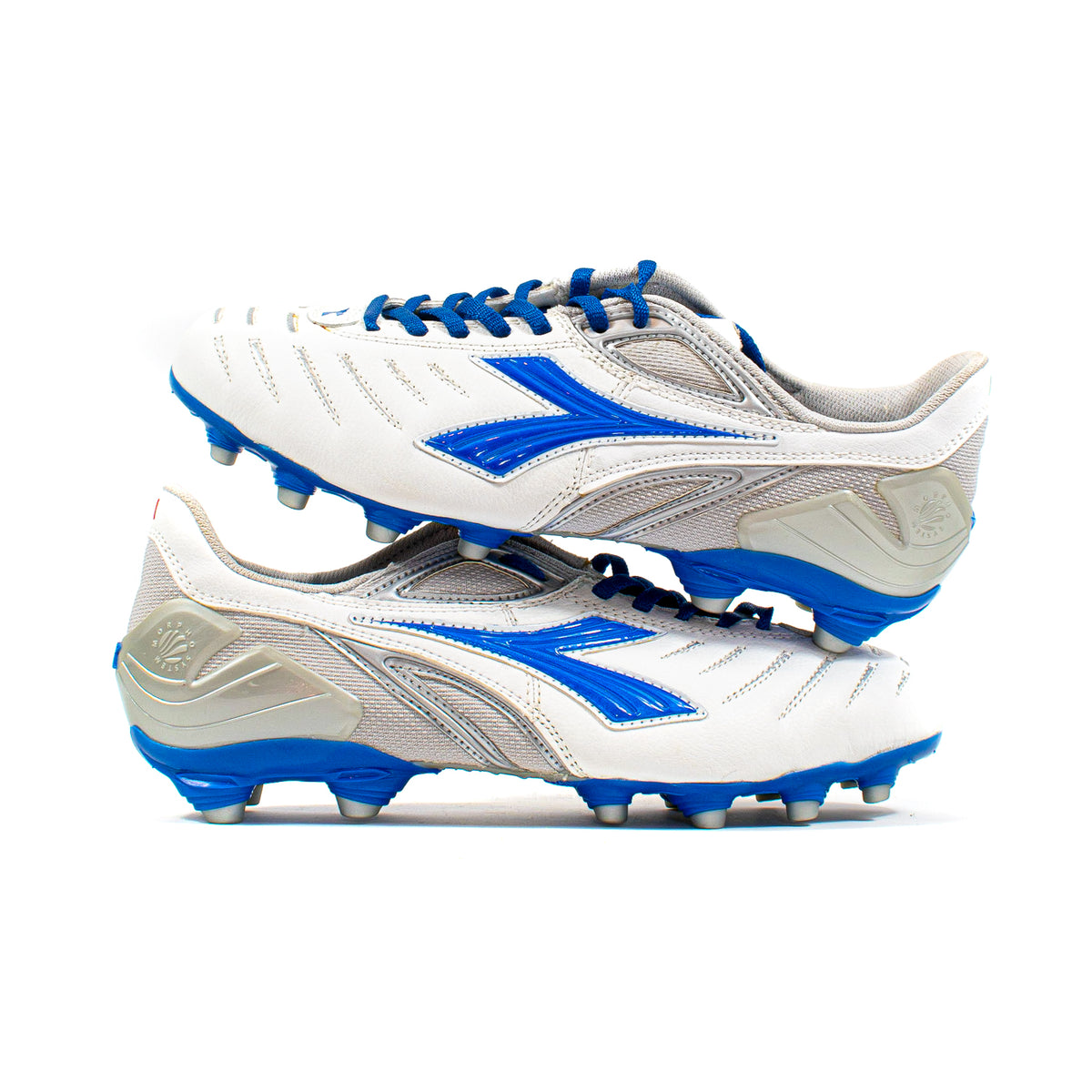Diadora Maracana White Blue FG – Classic Soccer Cleats