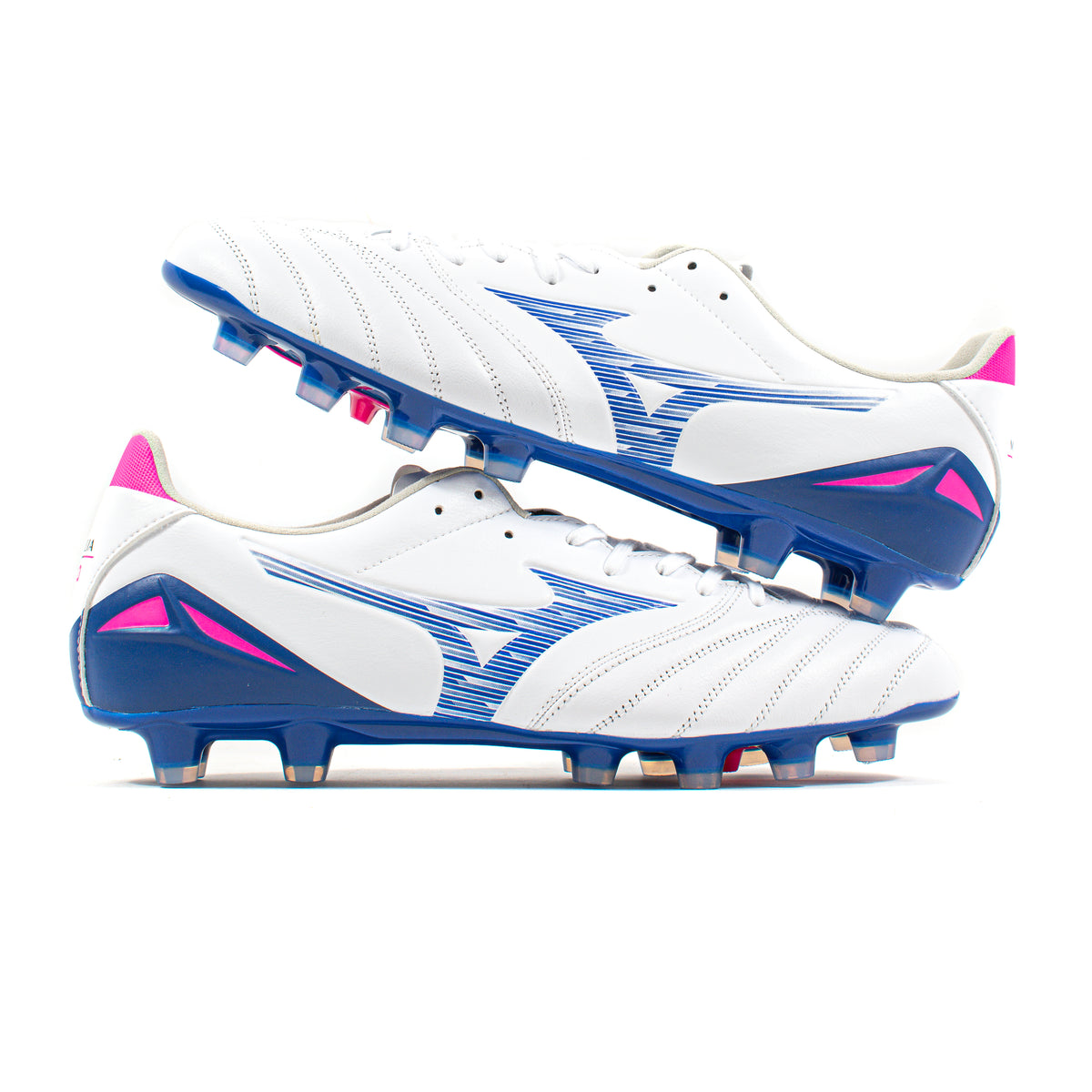 Mizuno Morelia Neo IV Pro White Blue FG – Classic Soccer Cleats