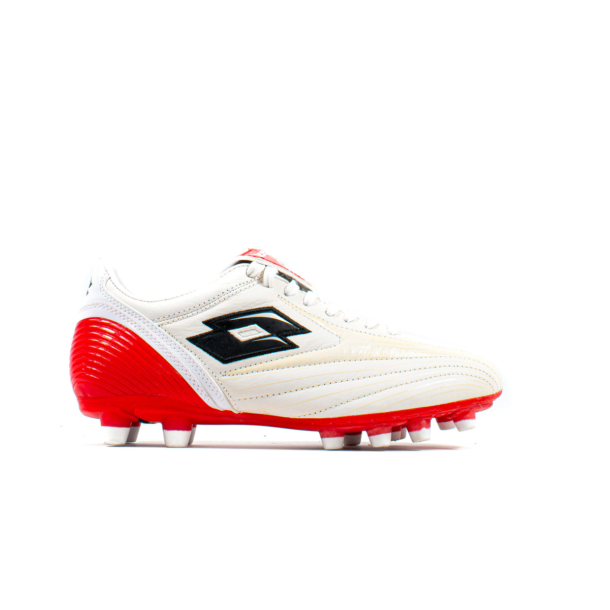 Lotto Zhero Evolution DUE White Red FG – Classic Soccer Cleats
