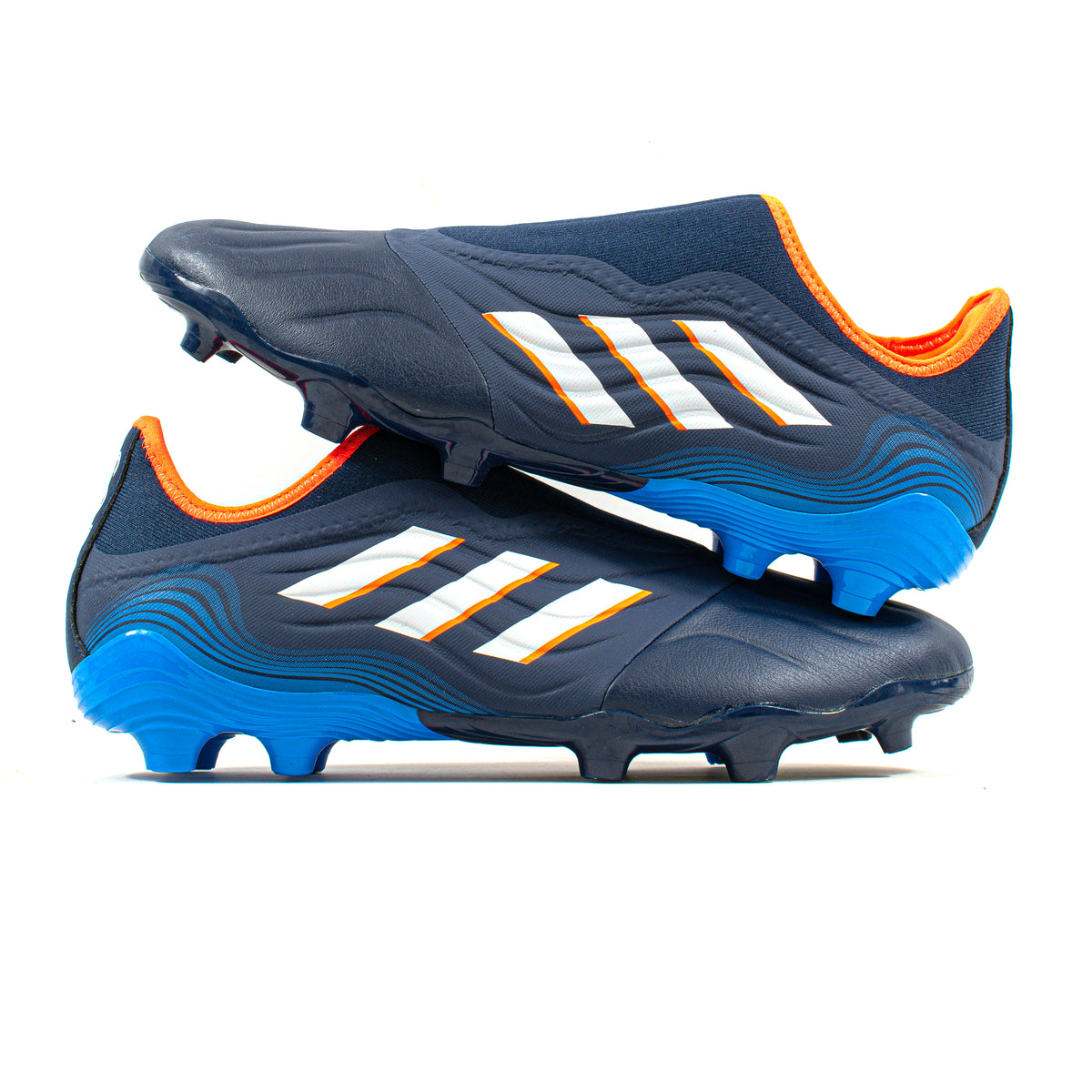 COPA センス FG 紐なし adidas Copa Sense + FG Diamond Edge - Footwear White/Hi-Res Blue