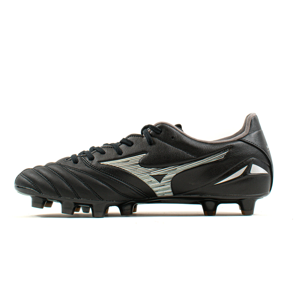 Mizuno Morelia Neo IV Pro MD Black Silver FG – Classic Soccer Cleats