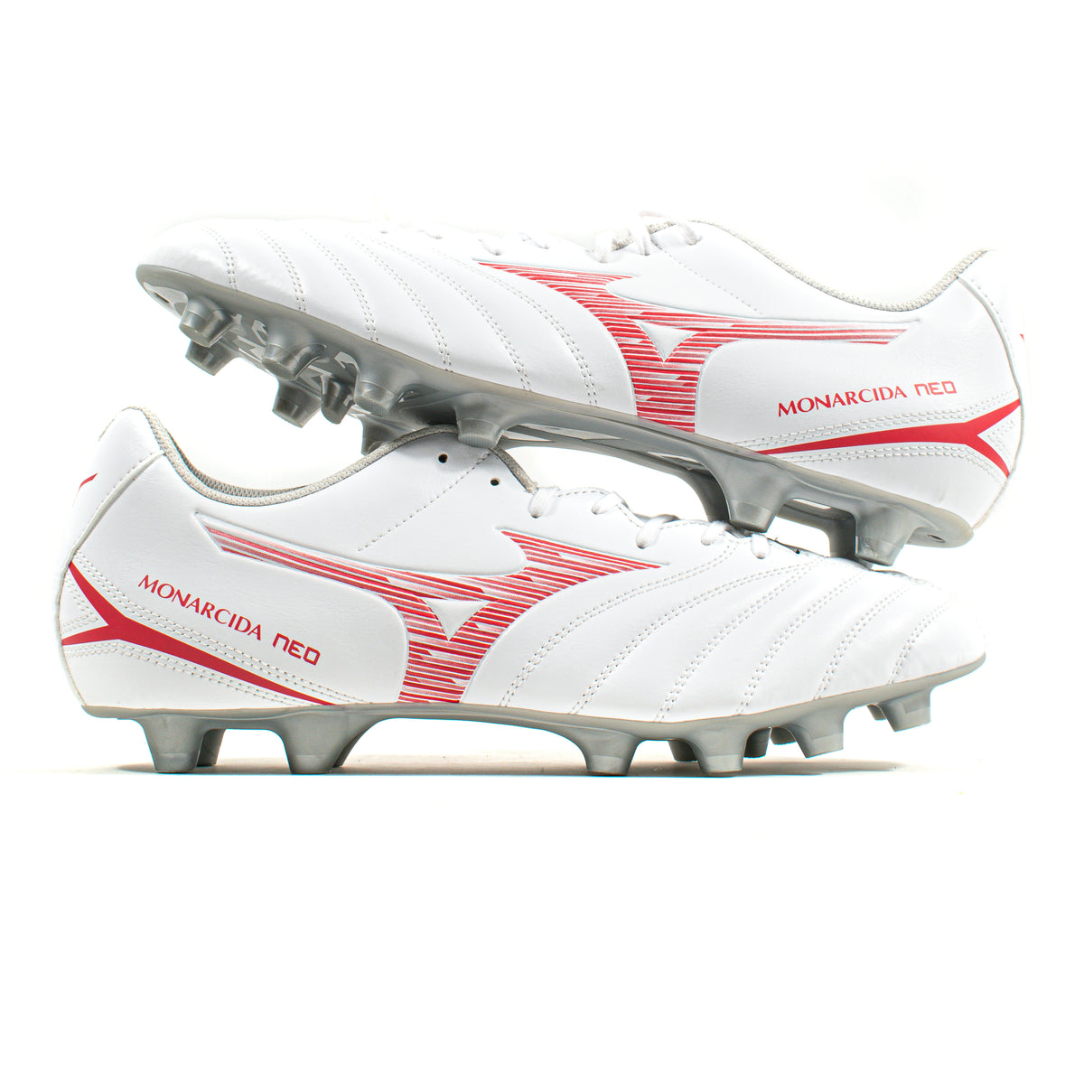 Mizuno Monarcida Neo Select III White Red FG – Classic Soccer Cleats