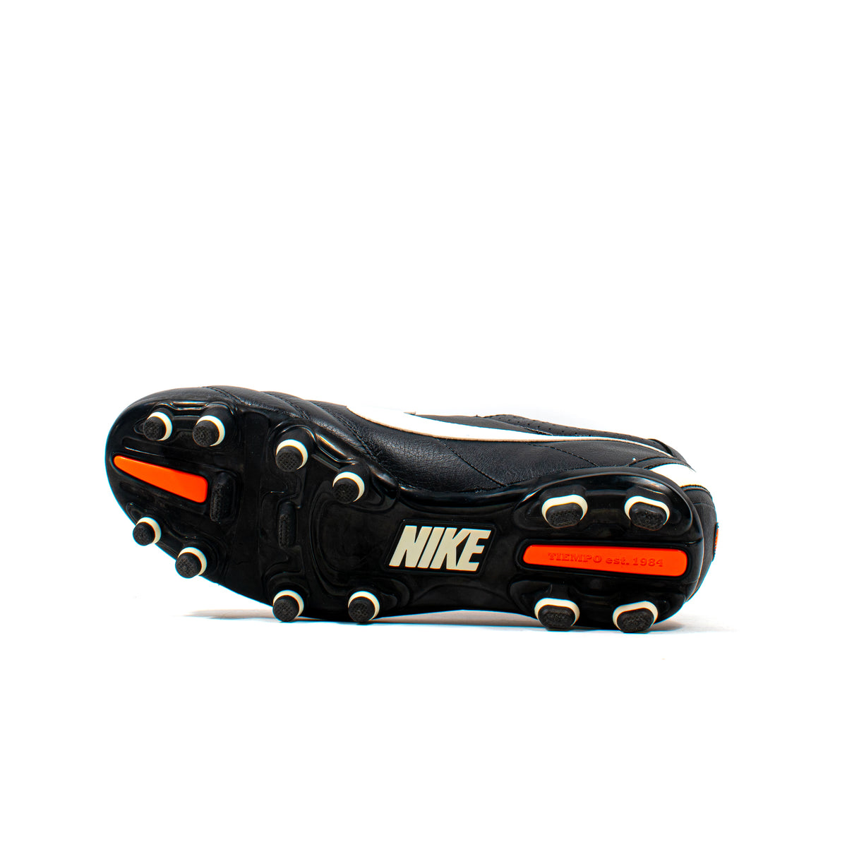 NIKE Tiempo Men's Black / Orange Football Boots Size EU 43