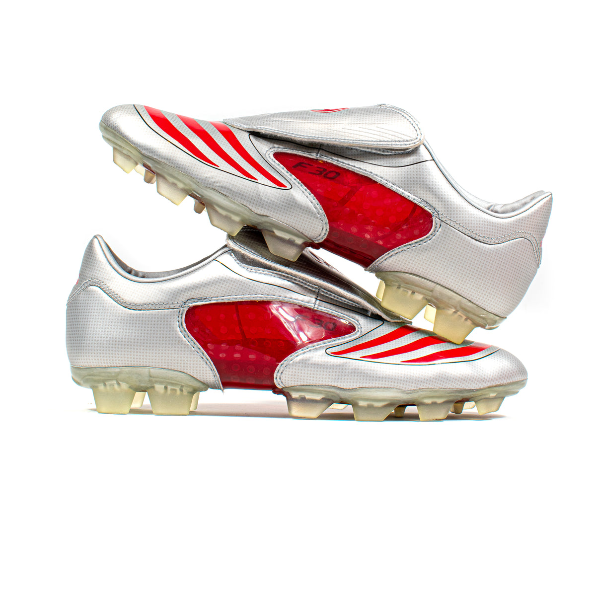 Adidas F30.8 Tunit Silver Red FG – Classic Soccer Cleats