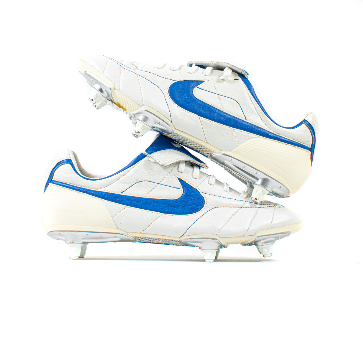siete y media mil millones Continente Nike Tiempo Air Legend OG White Blue SG – Classic Soccer Cleats