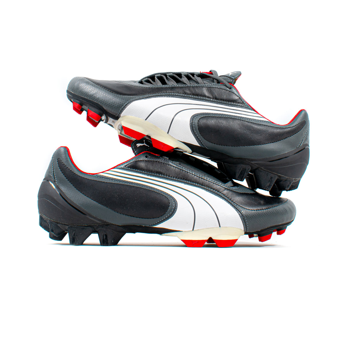 Puma Black White FG – Classic Soccer Cleats - Main Image