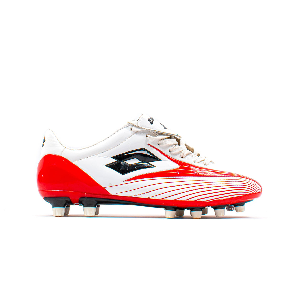 シャルロッテ Lotto Zhero Evolution White Red FG – Classic Soccer Cleats