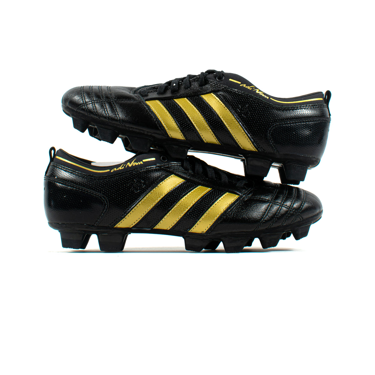Adidas Adinova Black Gold FG Classic Soccer Cleats Adidas Adinova Black Gold FG Classic Soccer Cleats