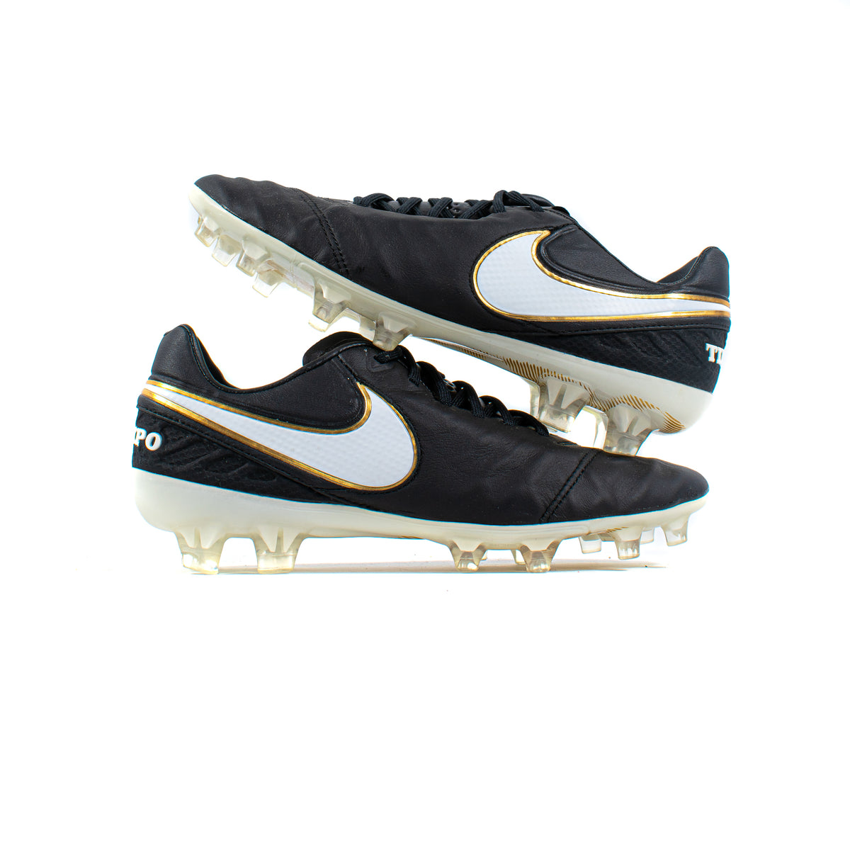 Nike Tiempo Legend VI Black Gold FG Classic Soccer Cleats