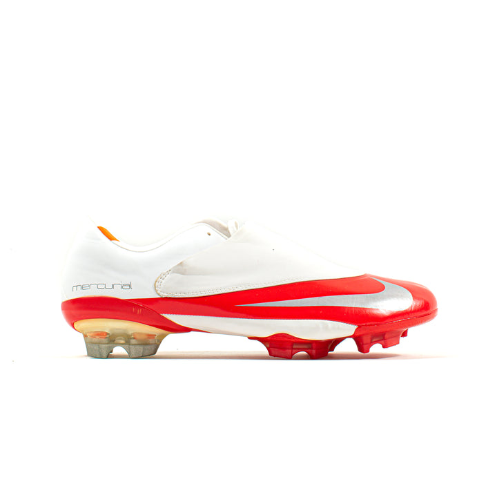 Nike Mercurial Vapor V White Red FG – Classic Soccer Cleats