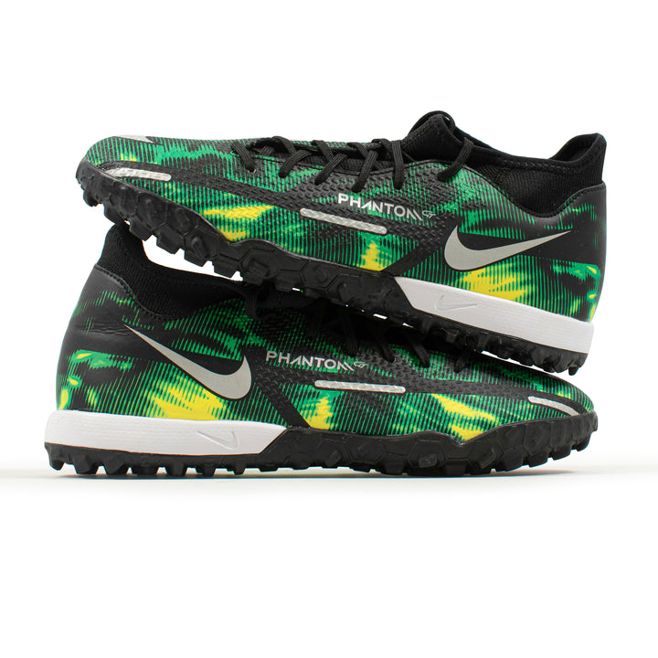 Nike Phantom GT2 SW Academy DF Black Green TF – Classic Soccer Cleats