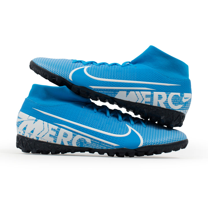 Nike Mercurial Superfly 7 Academy Blue Turf – Classic Soccer Cleats