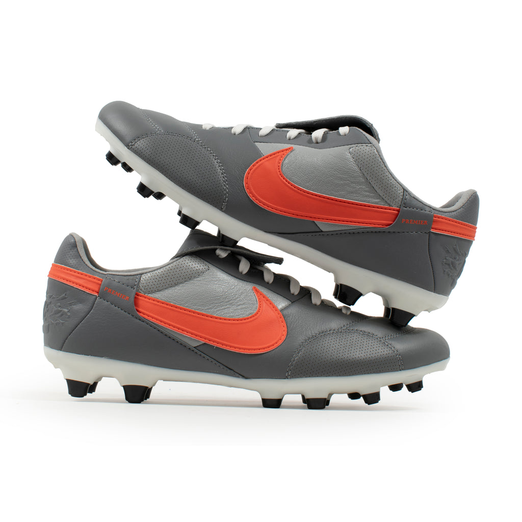 NIKE TIEMPO サッカーシューズ グレー オレンジ Nike Tiempo Premier III Silver Orange FG – Classic Soccer Cleats
