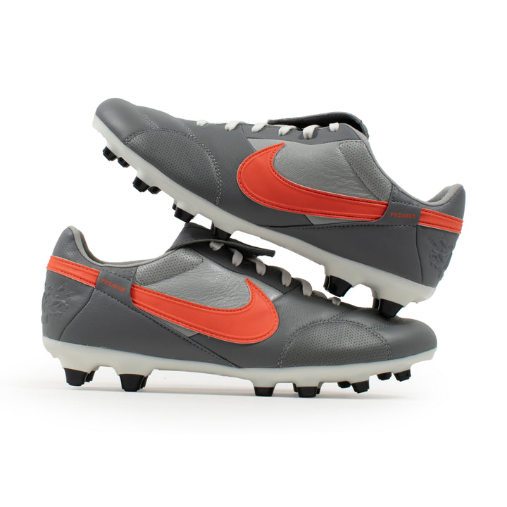 NIKE TIEMPO サッカーシューズ グレー オレンジ Nike Tiempo Premier III Silver Orange FG – Classic Soccer Cleats