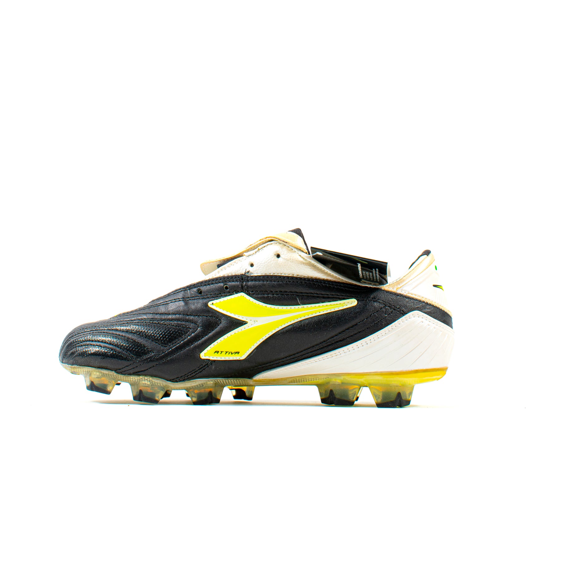 Diadora Attiva Plus RTX Black Volt FG â Classic Soccer Cleats