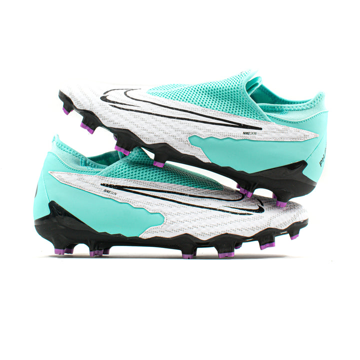 Nike Phantom GX Academy DF White Turquoise FG – Classic Soccer Cleats