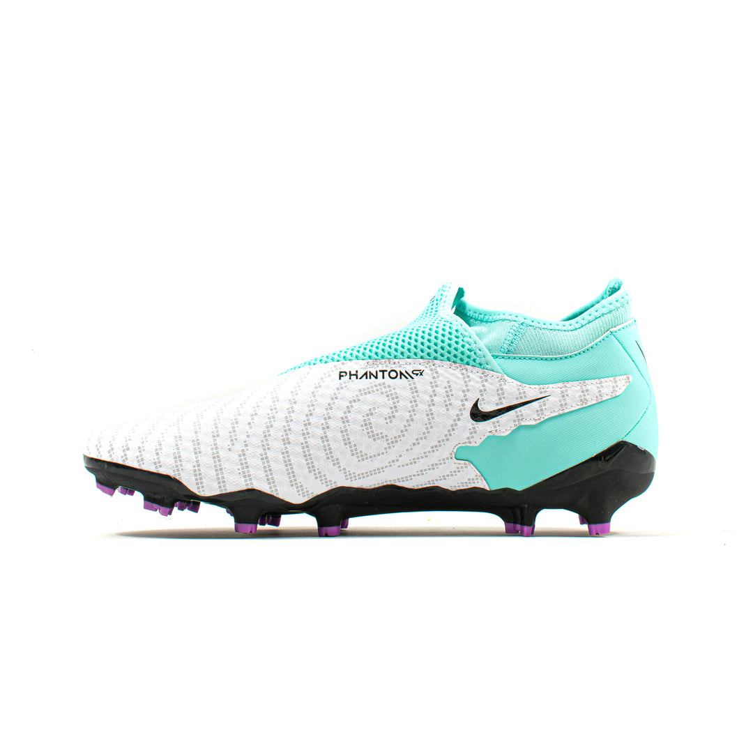 Nike Phantom GX Academy DF White Turquoise FG – Classic Soccer Cleats