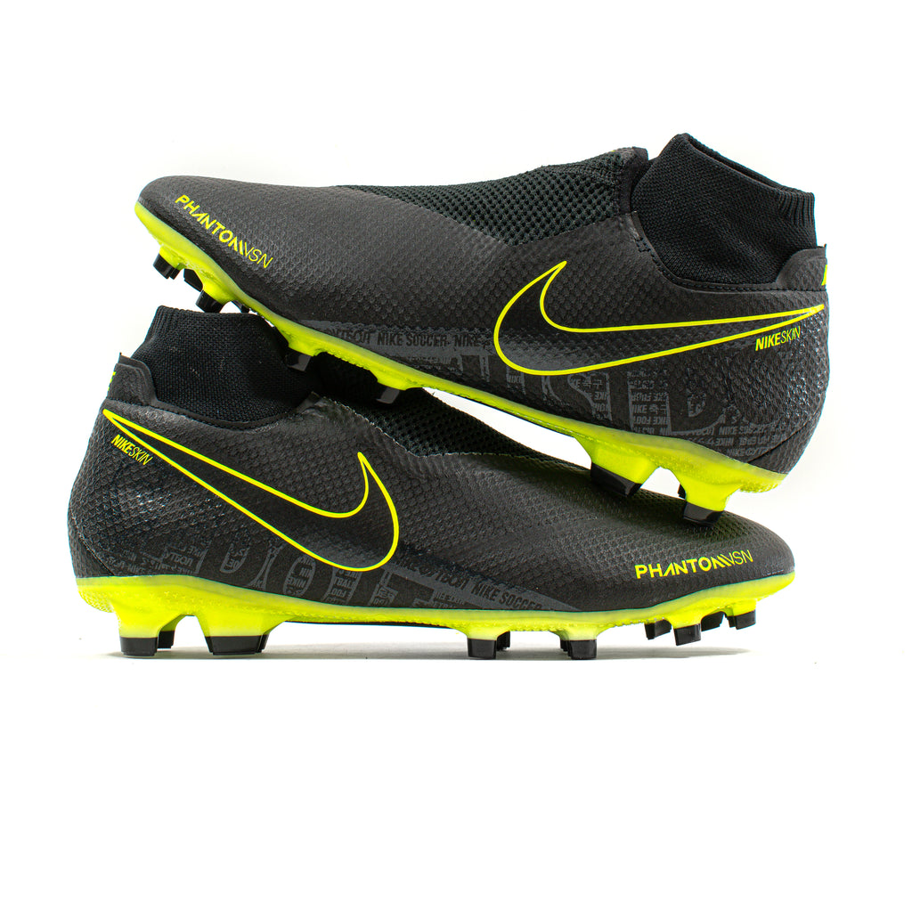 Nike Phantom Vision Pro DF Black Yellow FG – Classic Soccer Cleats