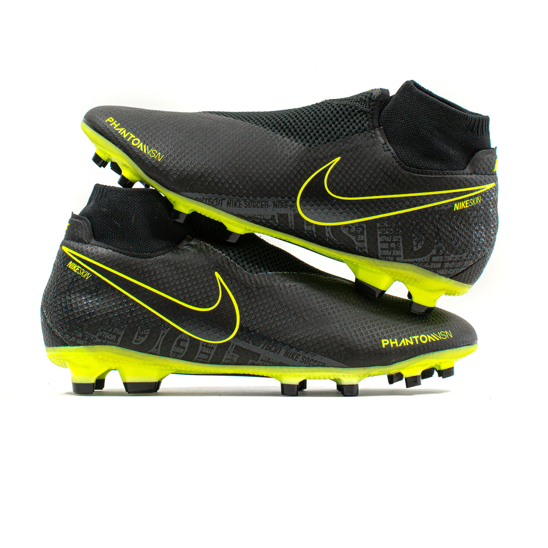 Nike Phantom Vision Pro DF Black Yellow FG – Classic Soccer Cleats