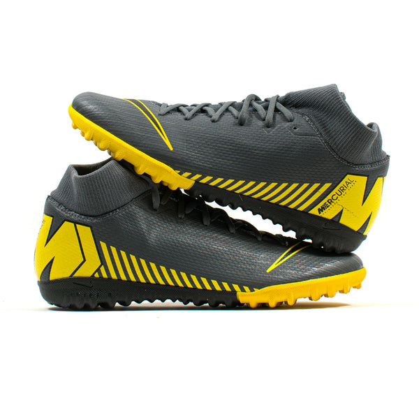 Nike Superfly 6 Academy Grey Yellow Turf TF – Classic Soccer Cleats
