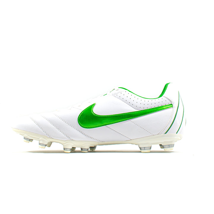 Nike Tiempo Mystic IV White Green FG – Classic Soccer Cleats