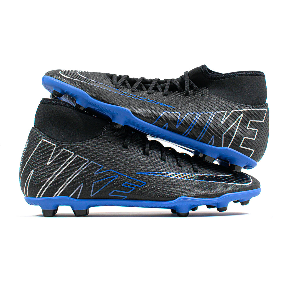 Nike サッカーシューズ ブラック/ブルー Nike Mercurial Superfly 9 Club Black FG – Classic Soccer Cleats