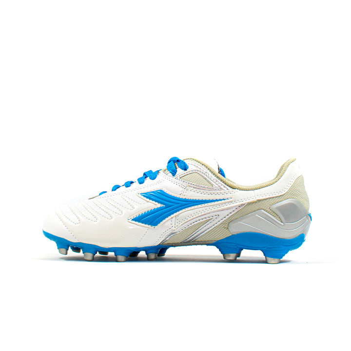 Diadora Maracana White Blue FG – Classic Soccer Cleats