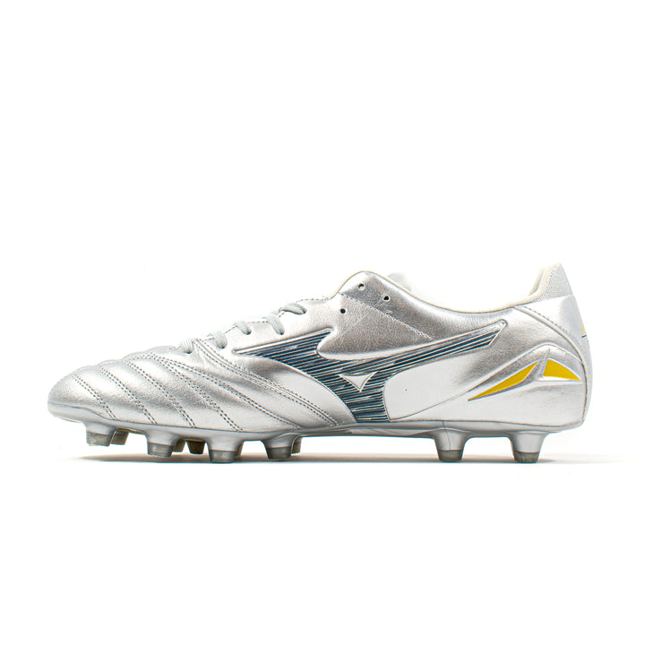 Mizuno Monarcida Neo III Pro Silver Black FG – Classic Soccer Cleats
