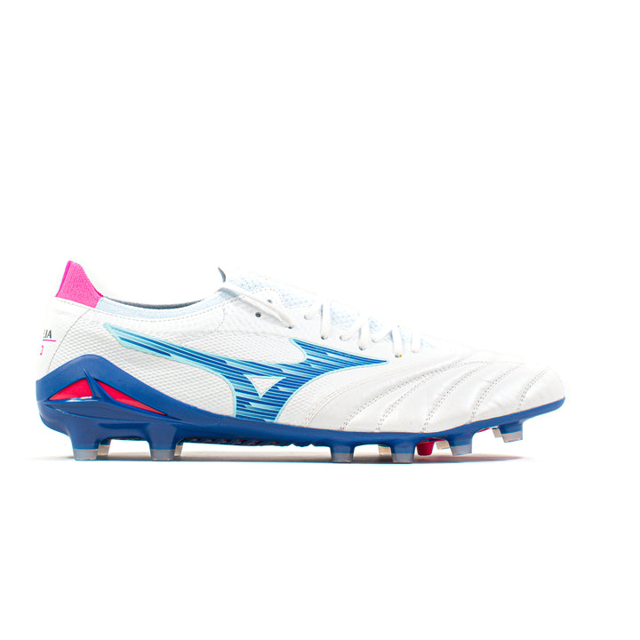 Mizuno Morelia Neo Beta Elite White Blue FG – Classic Soccer Cleats