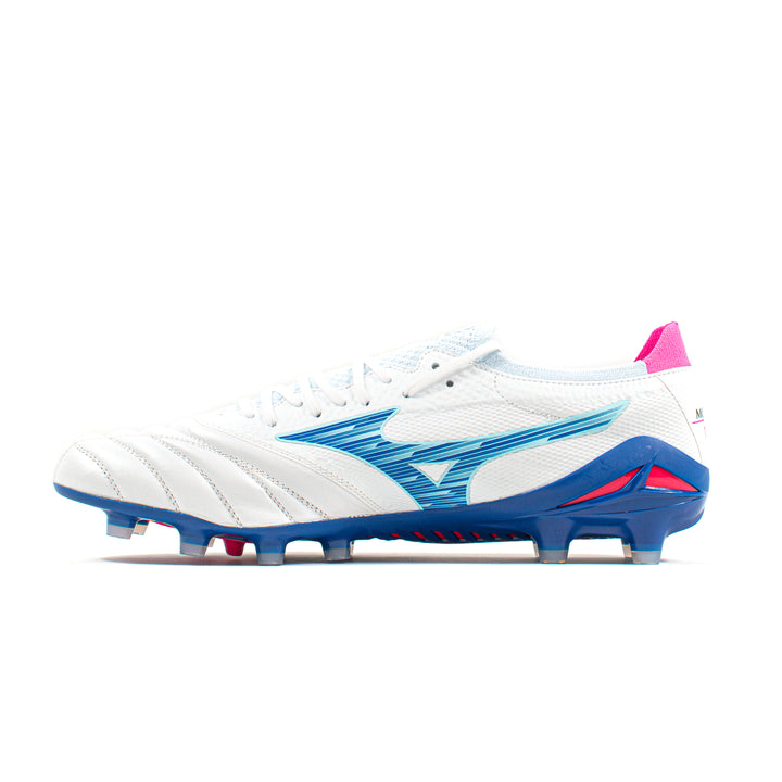 Mizuno Morelia NEO ホワイト/ブルー スパイク Mizuno Morelia Neo Beta Elite White Blue FG – Classic Soccer Cleats