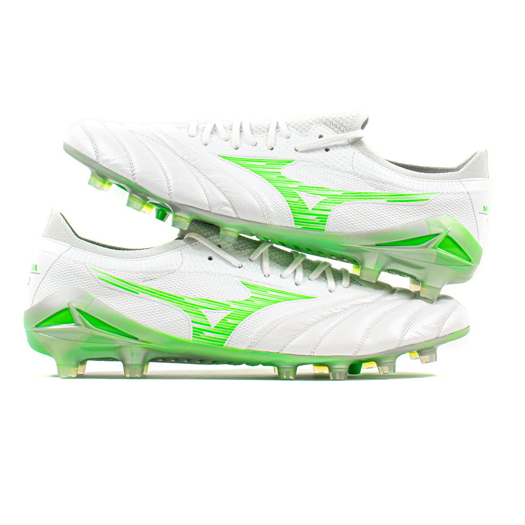 Mizuno Morelia Neo Beta IV Elite White Green FG – Classic Soccer