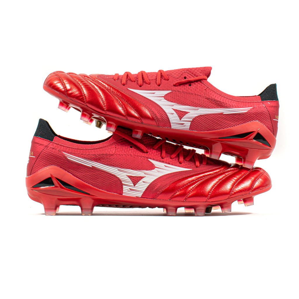Mizuno Morelia Neo Beta IV Elite Red White FG – Classic Soccer Cleats