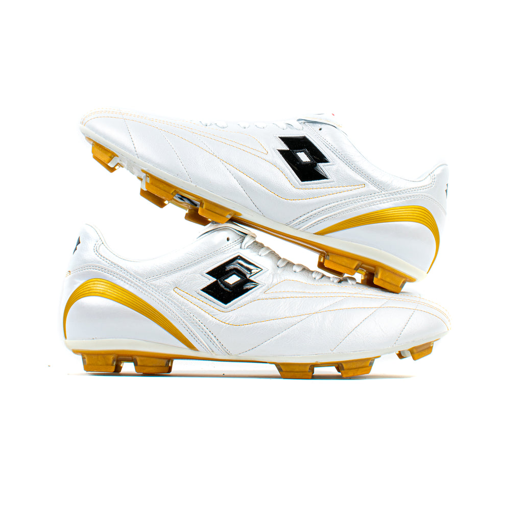 Lotto Zhero Mito FG 3F White Gold – Classic Soccer Cleats