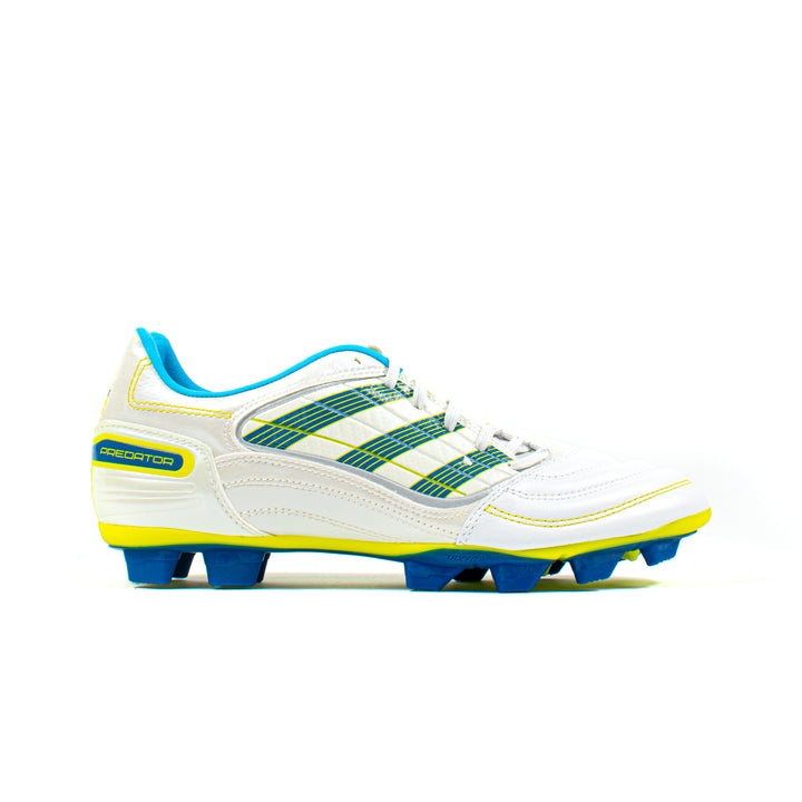 adidas Predator サッカーシューズ ホワイト/ブルー/イエロー Adidas Predator Absolado X White Blue FG – Classic Soccer Cleats