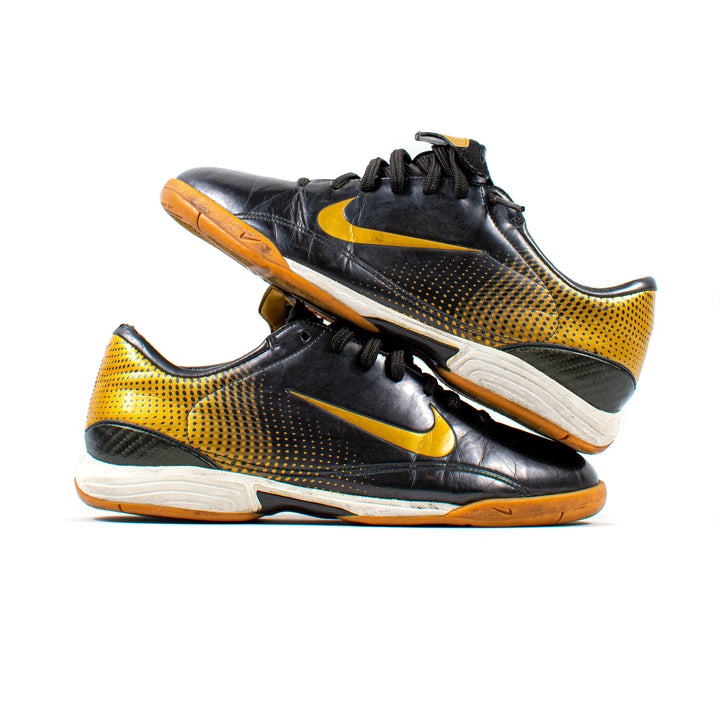 Nike Mercurial Steam Vapor III Indoor Black Gold Classic Soccer Cleats