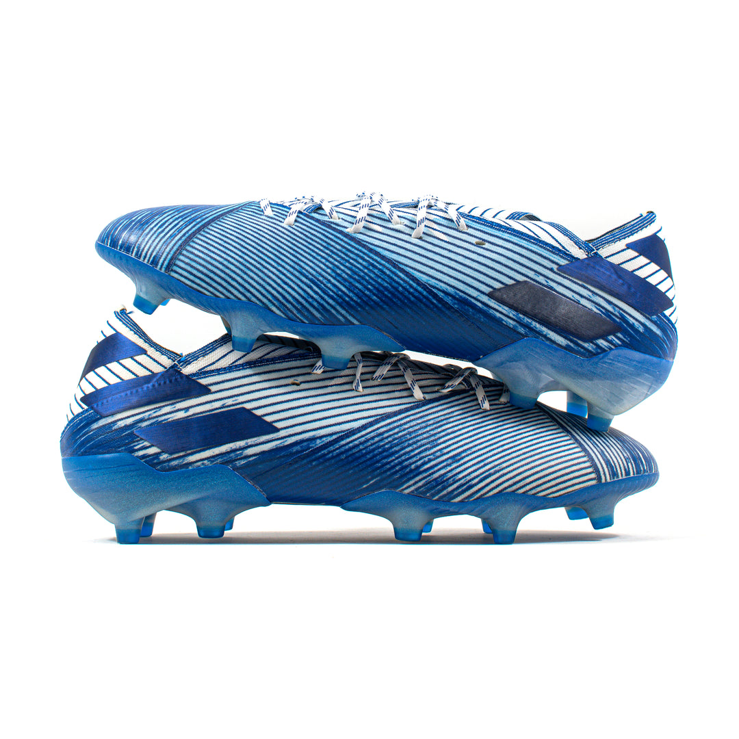 bright blue soccer cleats
