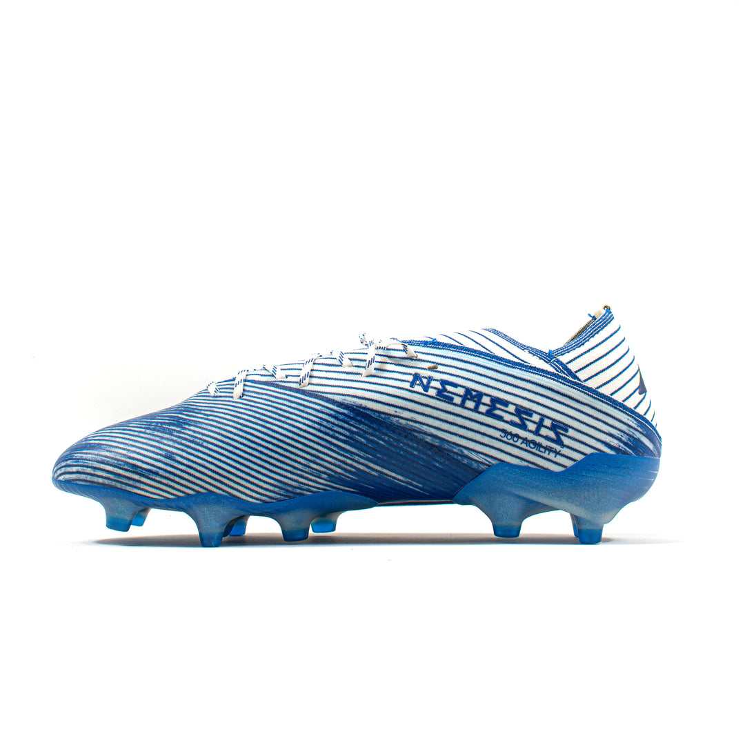 アディダス NEMESIS 19.1 Adidas Nemeziz 19.1 Blue White FG – Classic Soccer Cleats