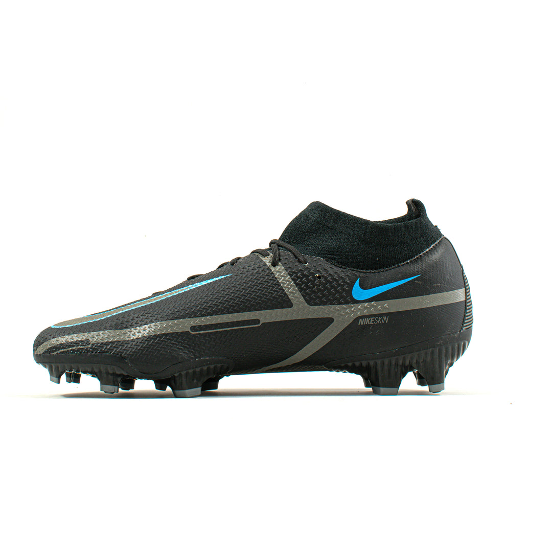 Nike Phantom GT2 Pro DF Black Blue FG – Classic Soccer Cleats