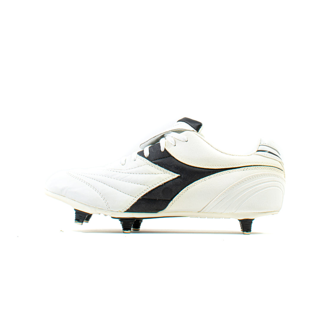 Diadora Talento K White Black SG – Classic Soccer Cleats