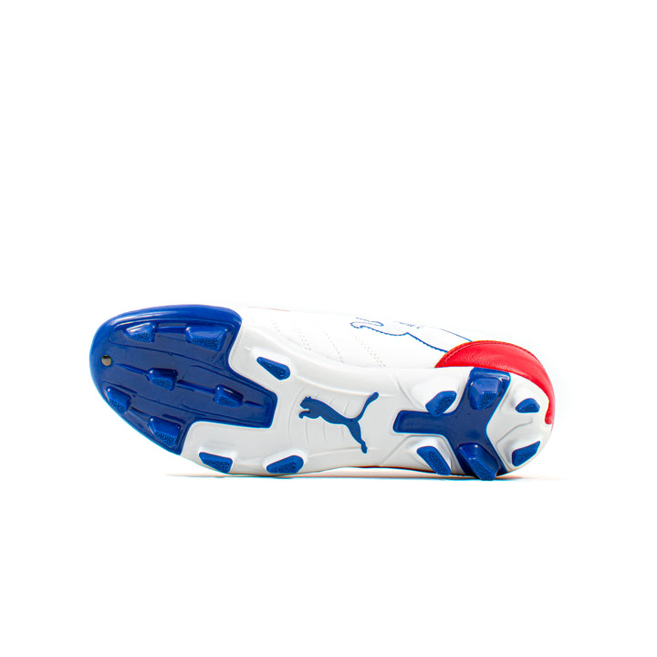 Puma PowerCat 4.12 White Red FG – Classic Soccer Cleats