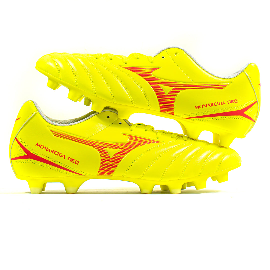 Mizuno Monarcida Neo Select III Yellow Red FG – Classic Soccer Cleats