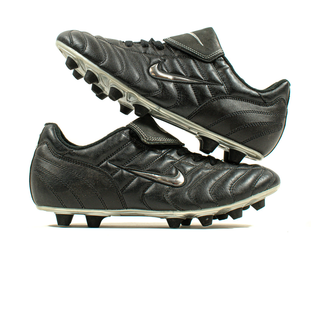 Nike Tiempo ブラック サッカーシューズFG Nike Tiempo 2002 World Cup Black Chrome FG – Classic Soccer Cleats