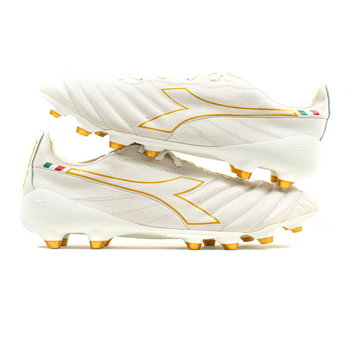 Diadora Brasil Elite Tech Made in Italy LPX White Gold FG