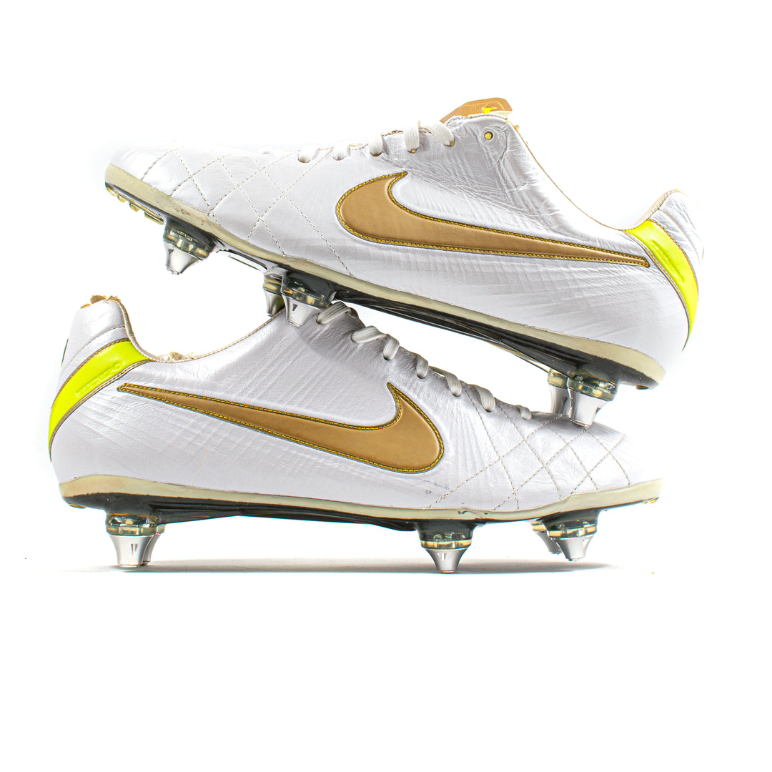 Nike Tiempo Legend IV Elite White Gold SG – Classic Soccer Cleats