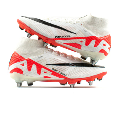 Nike Air Zoom Mercurial Vapor Superfly 9 Elite White Red SG Pro