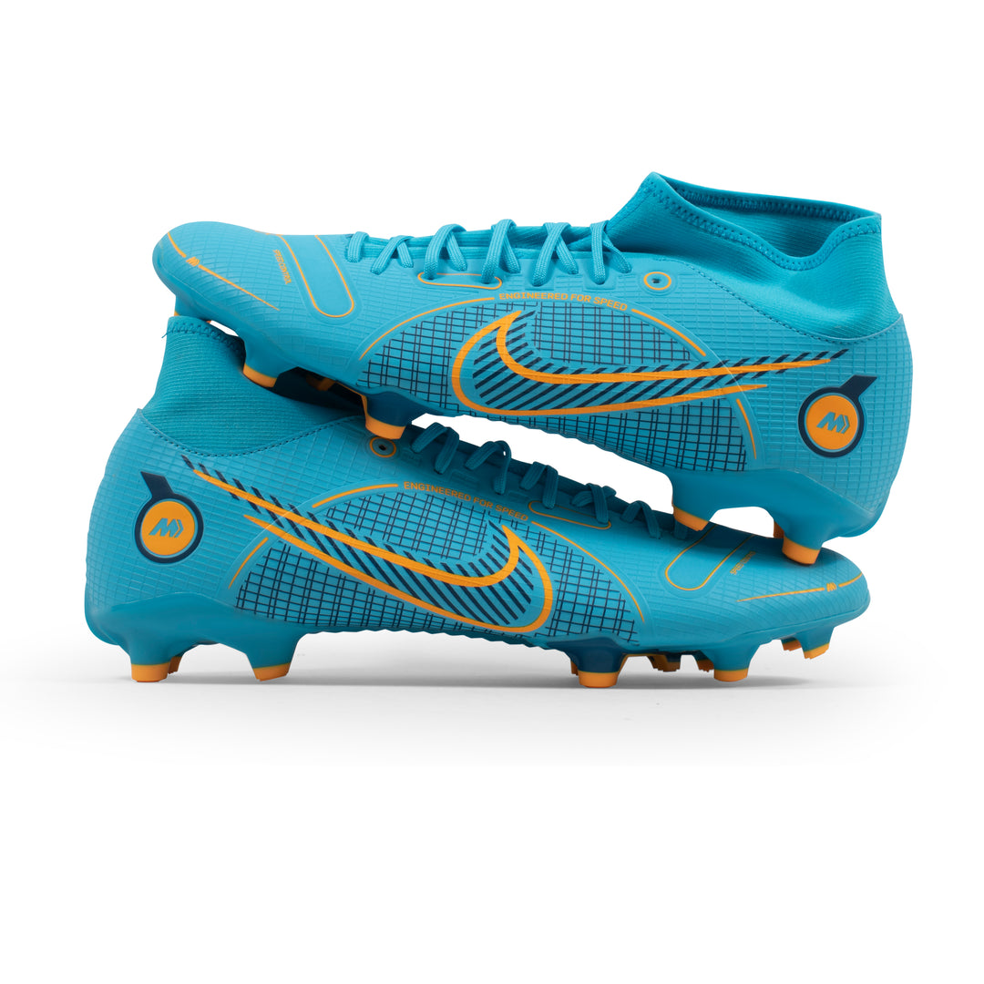 Nike Mercurial SUperfly 8 Academy Blue Orange FG – Classic Soccer