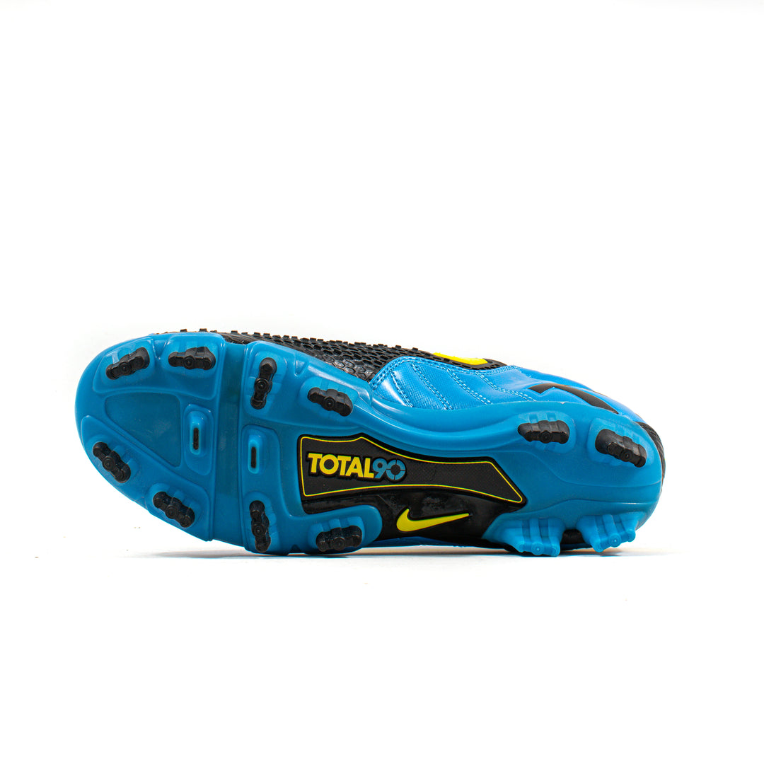 Nike Total 90 Strike III Blue Yellow FG – Classic Soccer Cleats