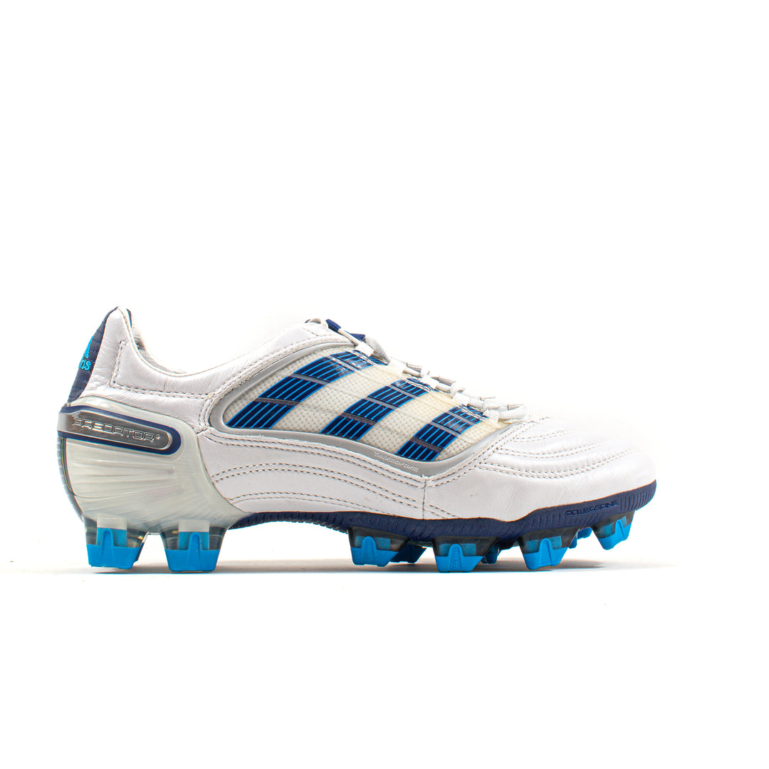 adidas Predator ホワイト/ブルー サッカーシューズ Adidas Predator X CL White Blue Kids FG – Classic Soccer Cleats